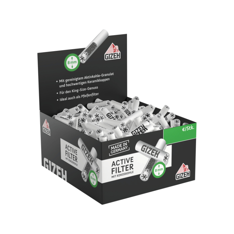 GIZEH Active Filter 8mm Box (200 Stk.) – Ansicht 3