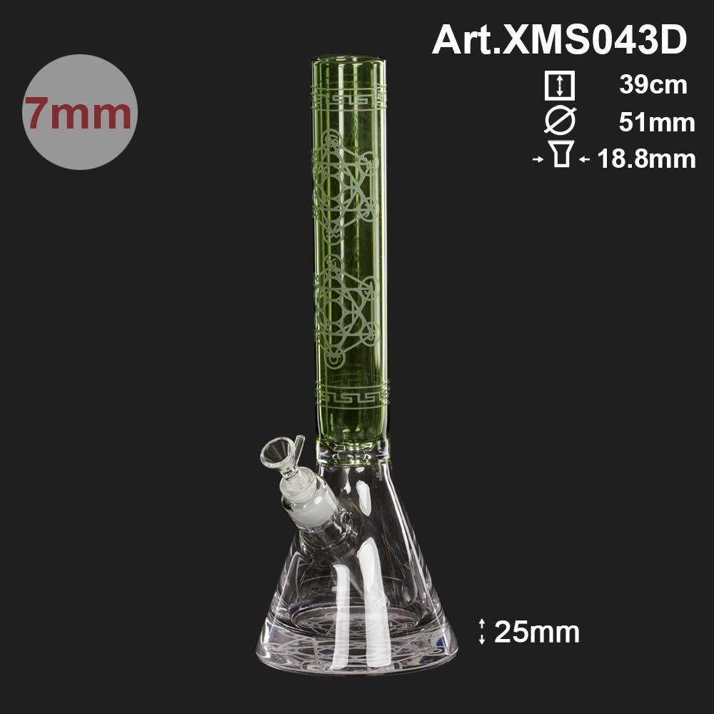 Bong Glas Limited Edition Geometric Art, grün, 40cm – Ansicht 3