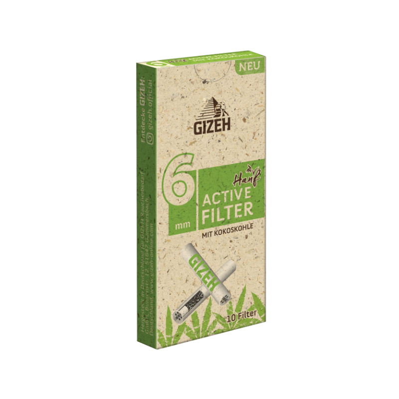 GIZEH Hanf & Gras Active Filter 6mm (10 Stk.)