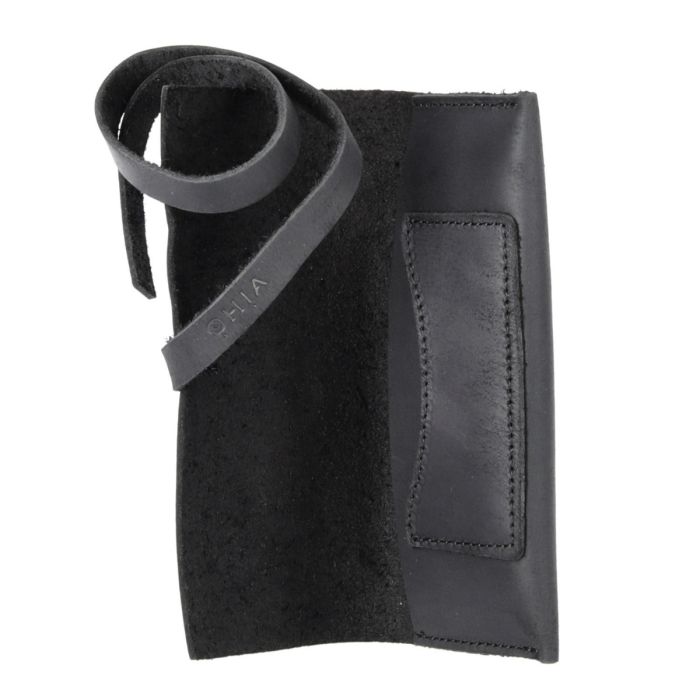 OHIA Tabaktasche Totem, echt Leder, schwarz