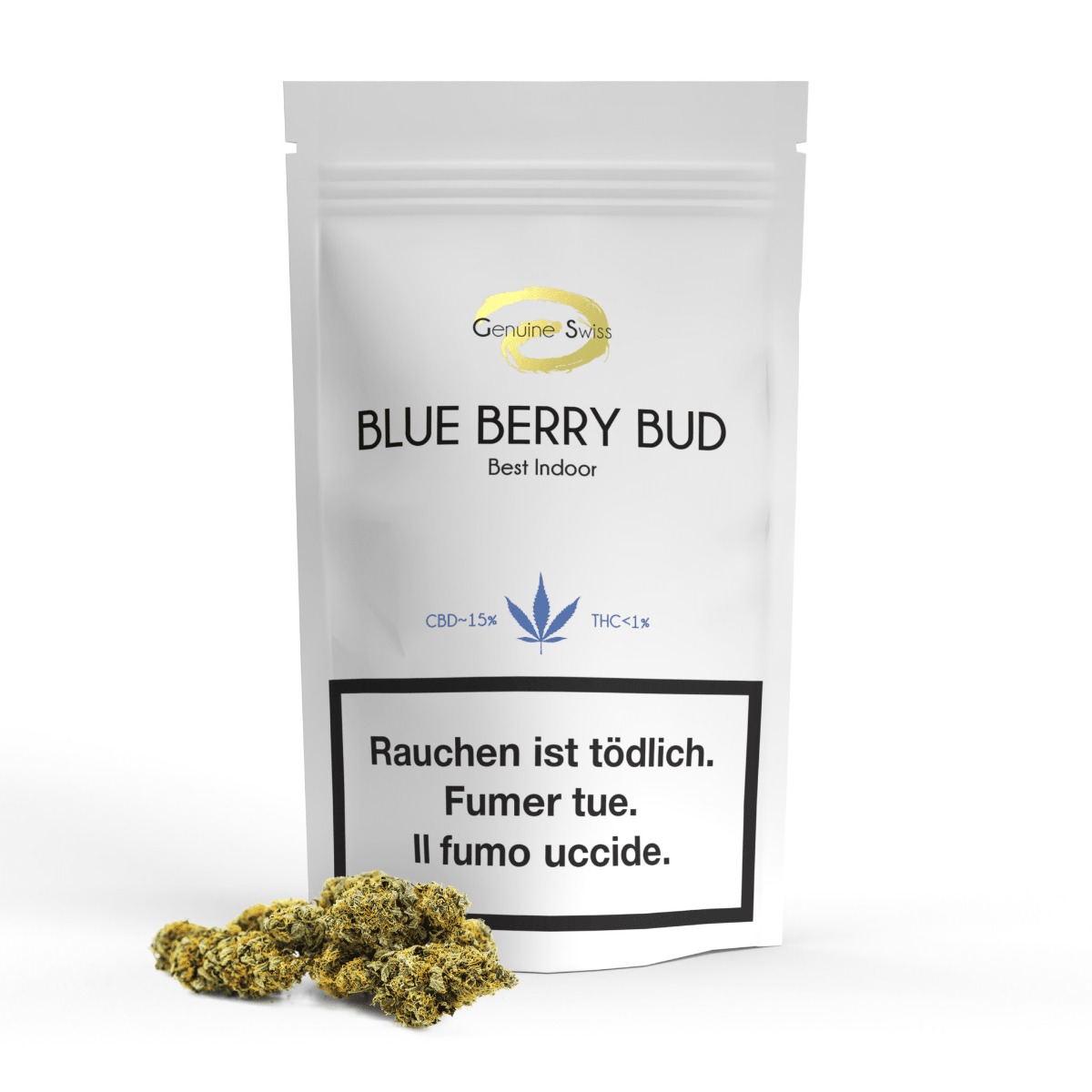 Genuine Swiss CBD, Blue Berry Bud, 2.5g