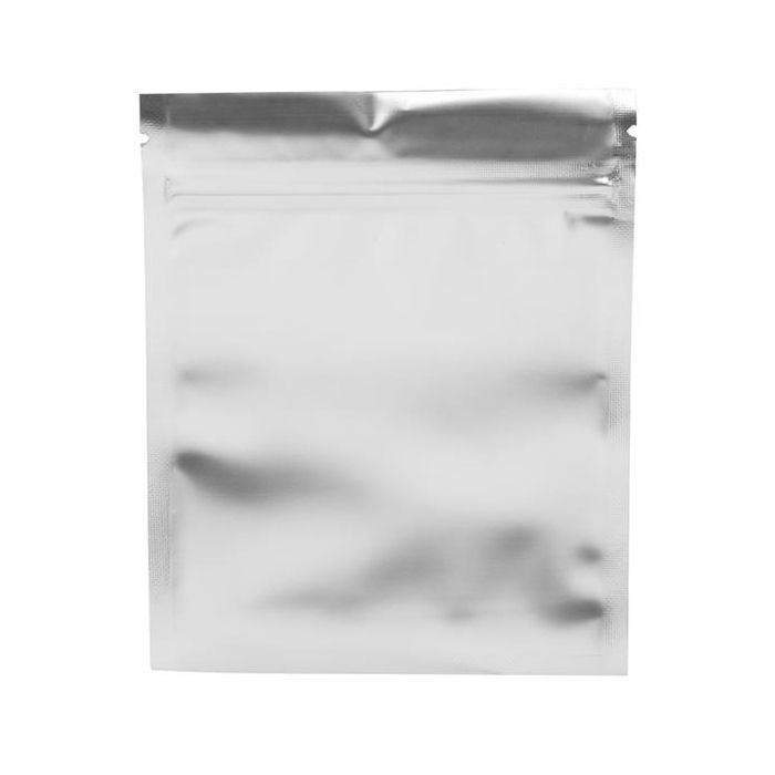 1 x Zip-Beutel Nylon Silber 125x100mm