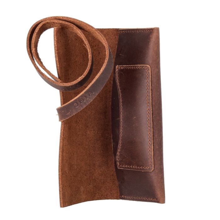 OHIA Tabaktasche Totem, echt Leder, braun