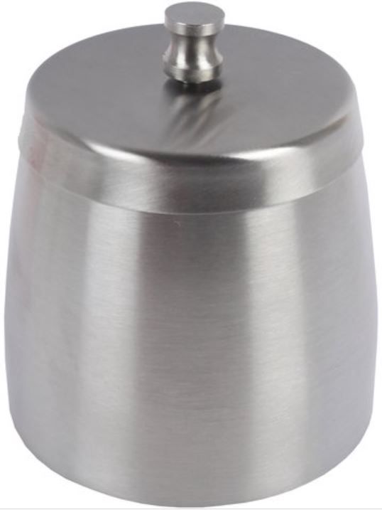 Cendrier anti-vent acier inoxydable chromé avec couvercle - 9.5cm – vue 2