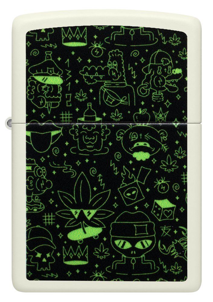 Zippo Feuerzeug Doodle Cannabis – Ansicht 2