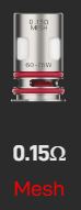 5 x Vaporesso GTX Mesh Coils , 0.15 ohm