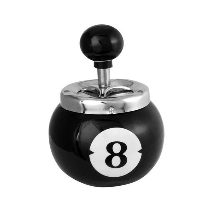 Cendrier anti-vent 8Ball, 13cm
